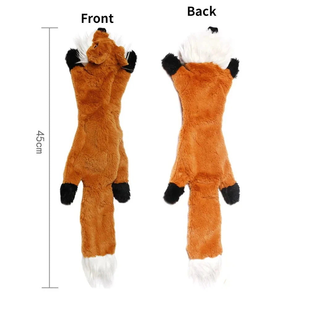No-Stuffing Animal Squeaky & Crinkle Dog Toy