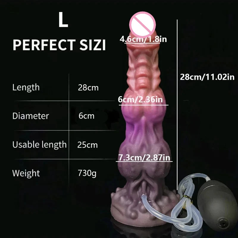 Large Squirting Fantasy Knotted Dildo