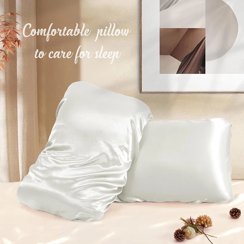 Satin Decorative Pillowcase with Elastic Band