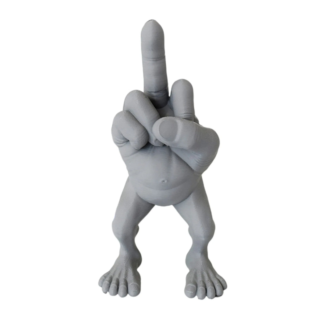 Funny Legged Middle Finger Resin Figurine 8cm Creative Prank Desk Ornament Novelty Office Desktop Decor Holiday Gag Gift