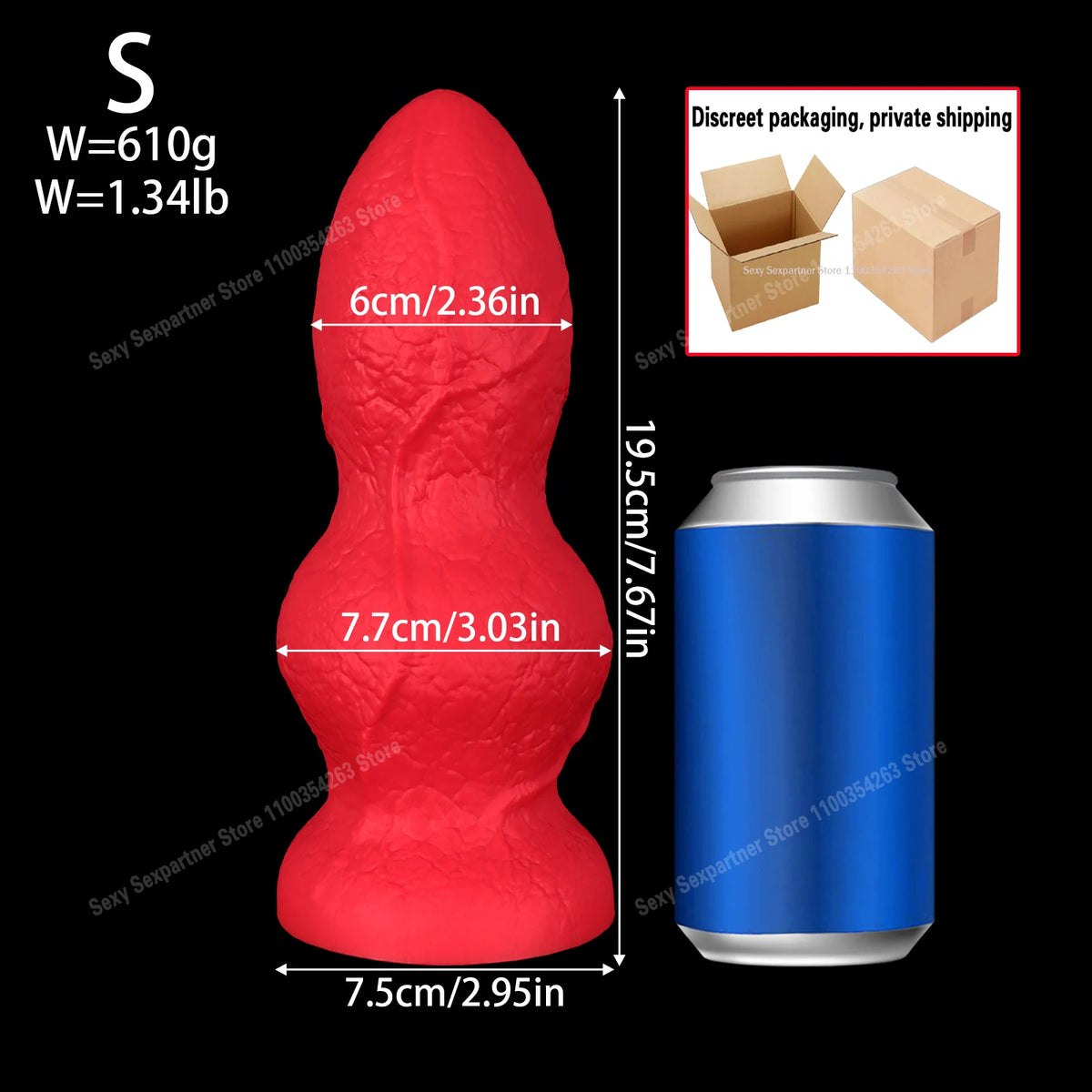 Rotating Bolt-Style Silicone Anal Plug