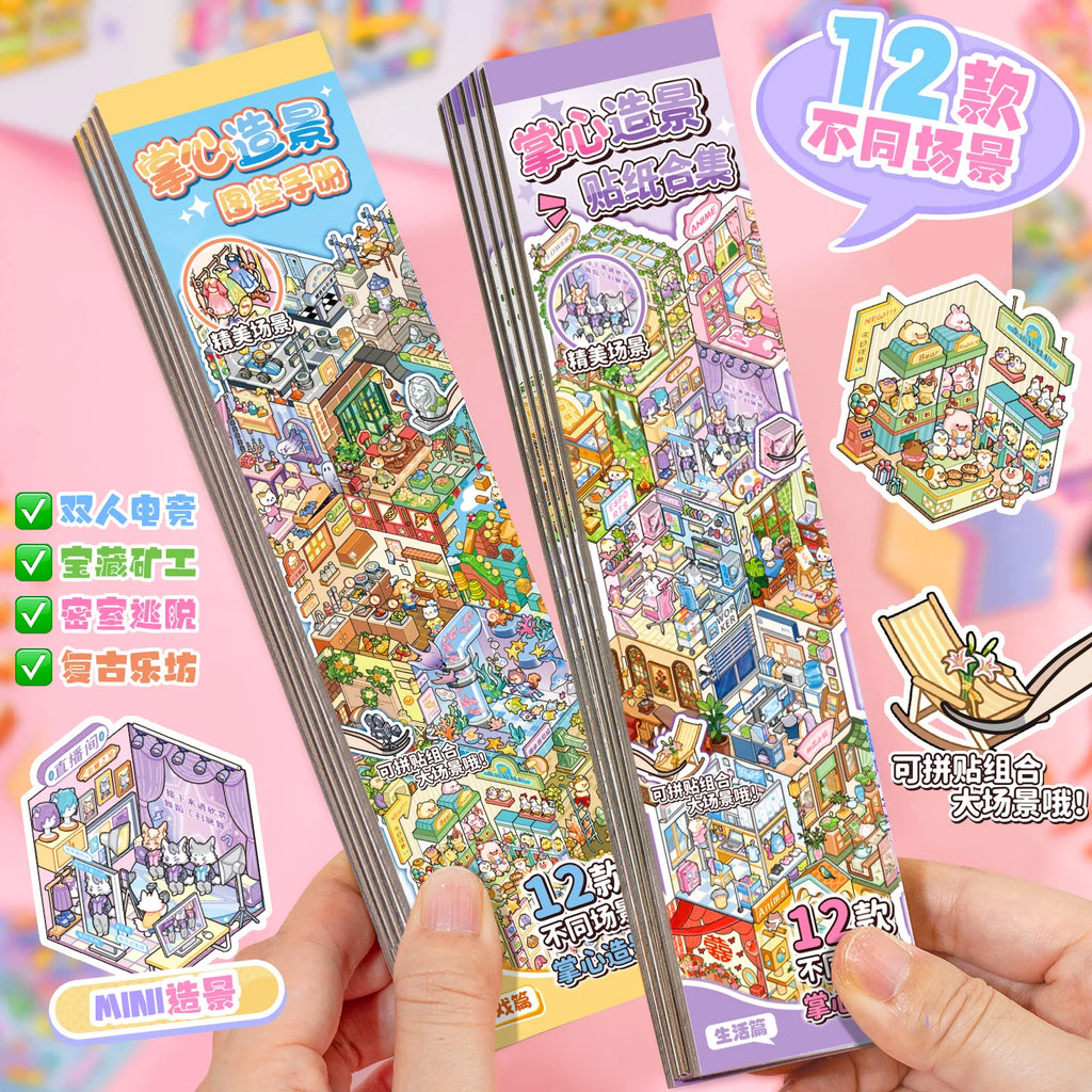 Kawaii Cut-Film Journal Sticker Book – 12/24 Sheets