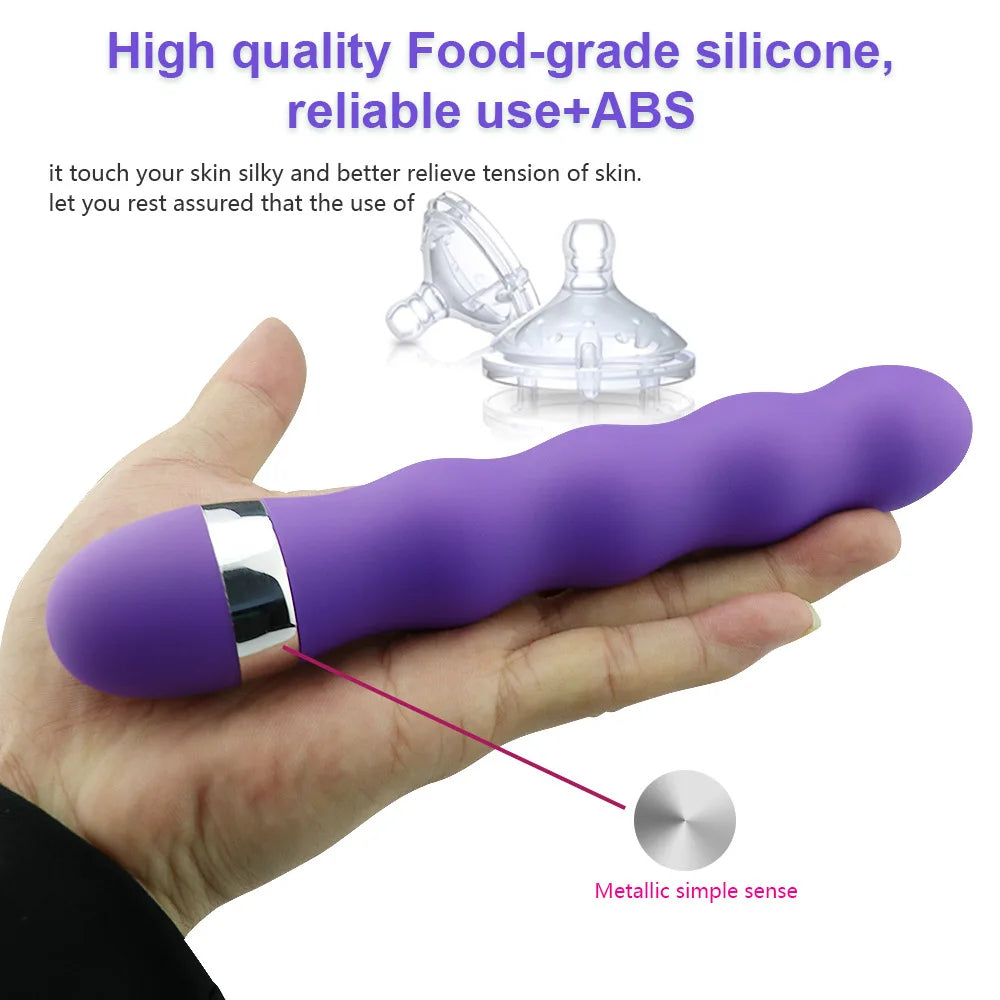 Rechargeable Ribbed King Kong Wand Massager