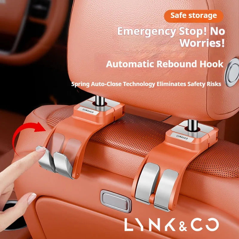 Car Interior Hanging Storage Hook Clips Organizer For LYNK&CO LYNK CO 01 03 05 06 09 2024 2025 2026 Auto Interior Accessories