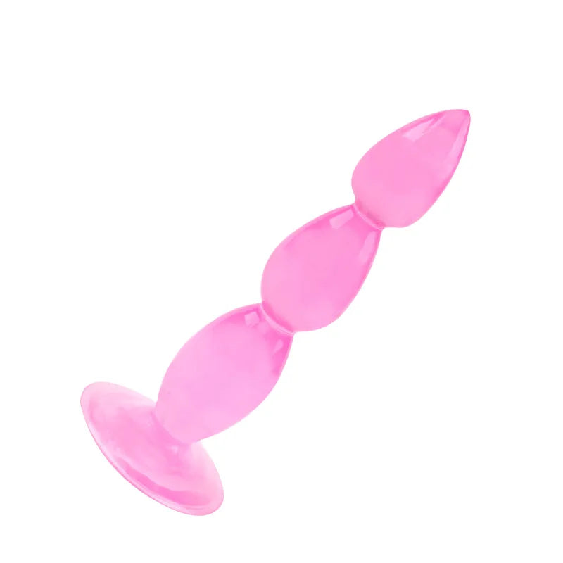 Soft Suction-Base Beaded Anal Plug