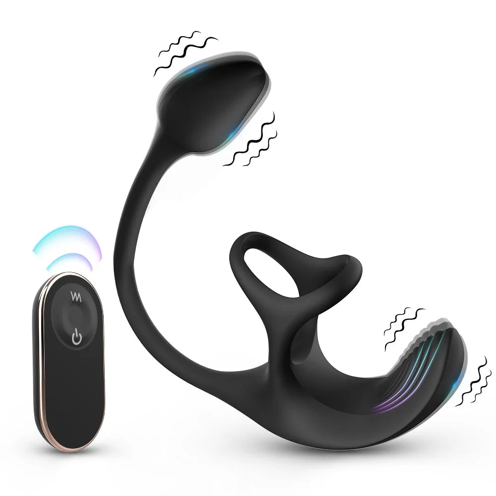 Vibrating Prostate Massager with Ring