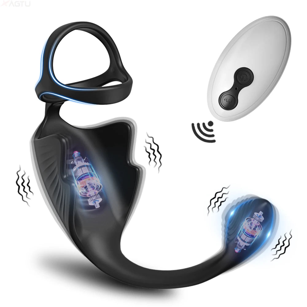 Remote-Control Prostate Massager with Ring
