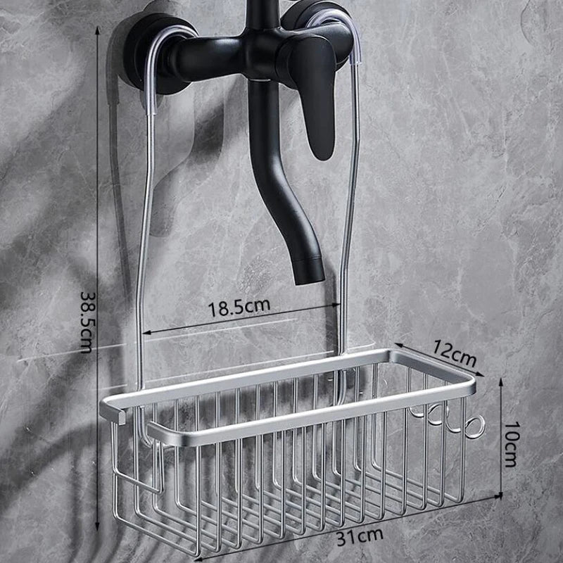 Adjustable Aluminum Shower Storage Shelf