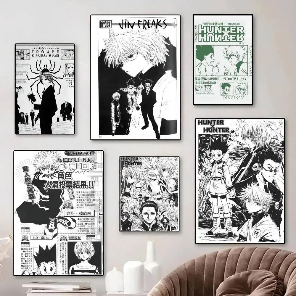 H-Hunter x hunter Paper Print Home Living Room Bedroom Entrance Bar Cafe Art Painting Decoration