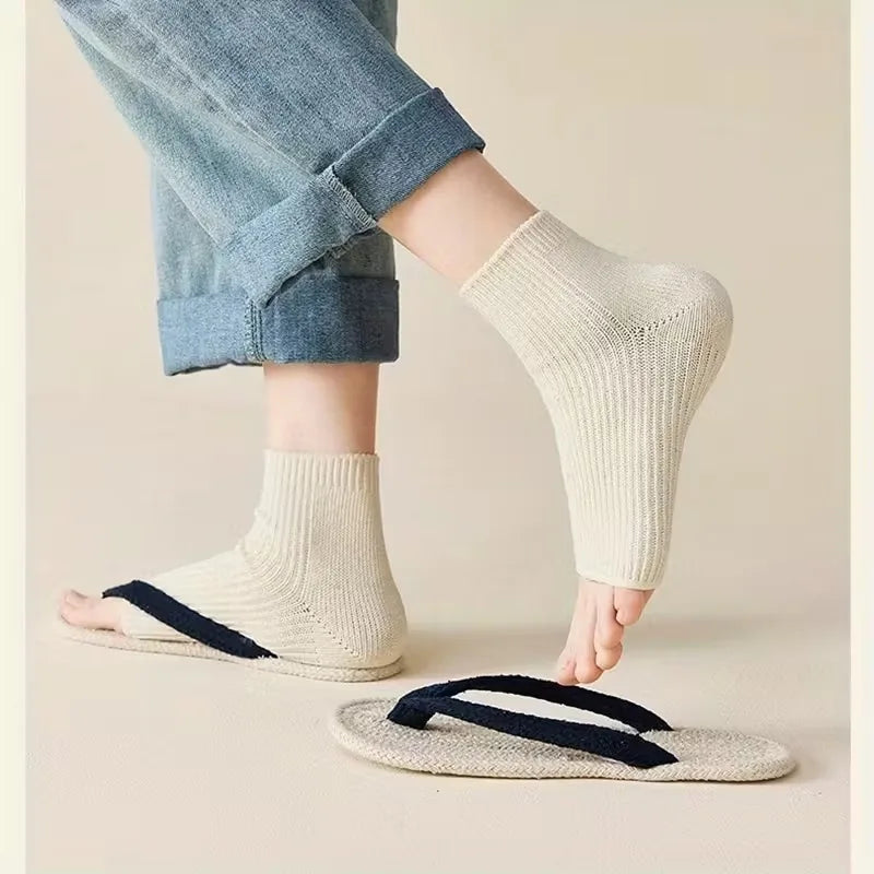 1 Pair Unisex Toeless Socks Summer Thin Toe Socks, Womens Thick Thread Toe Sock, Mens Interesting and Special Flip Flops Sock