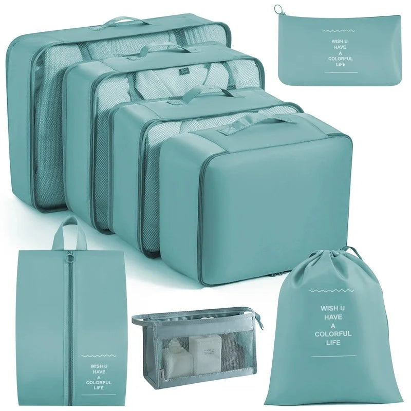 Travel Packing Cube Set for Clothes & Shoes
