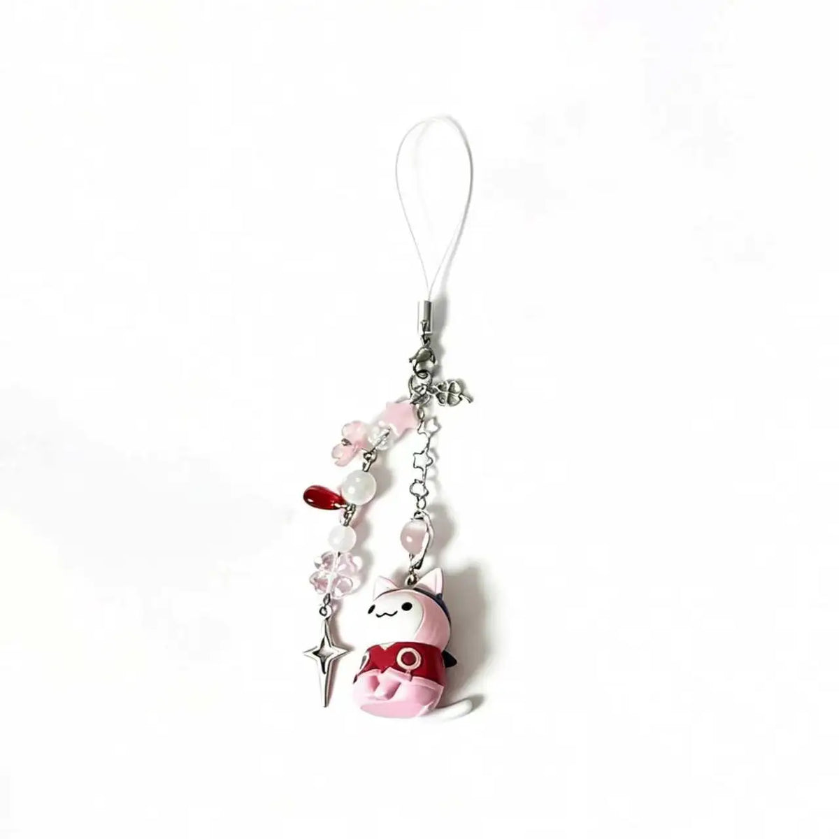 Hidden Leaf Ninja Cat Beaded Phone Charm