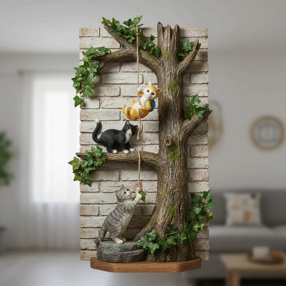 Miniature Size Easter Bunny Decor Figurine Design Funny Climber Climbing Animal Statue Art Decor Festival Style
