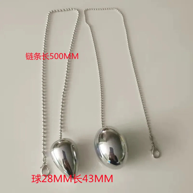 Stainless Steel Anal Plug with Bead Chain