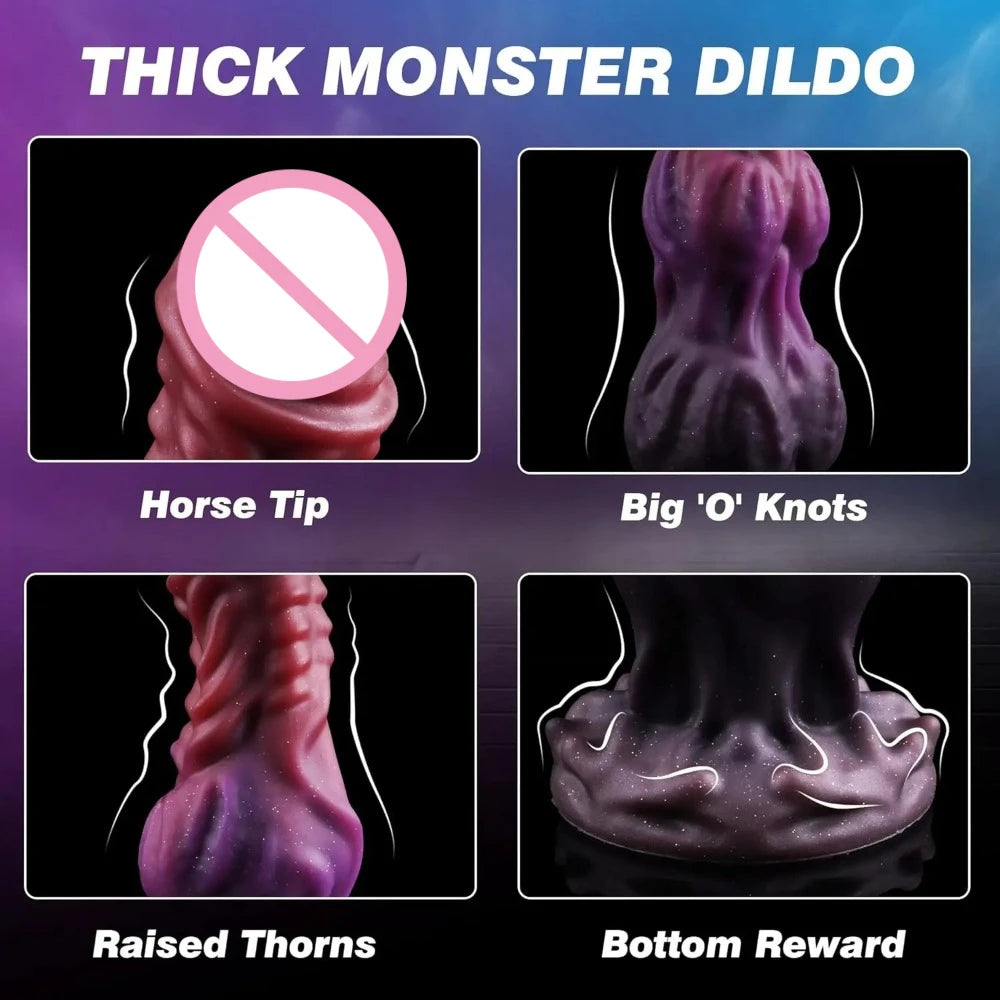 Huge Monster Dildo Squirting Fantasy Dildo Dragon Horse Dog Dildo Knotted Ejaculating Toy Big Anal Silicone Adult Toys for Women