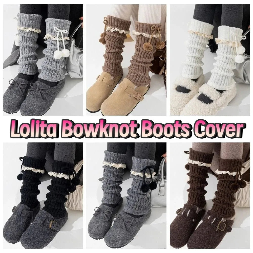 Kawaii Knitted Y2K Mid-Calf Leg Warmers