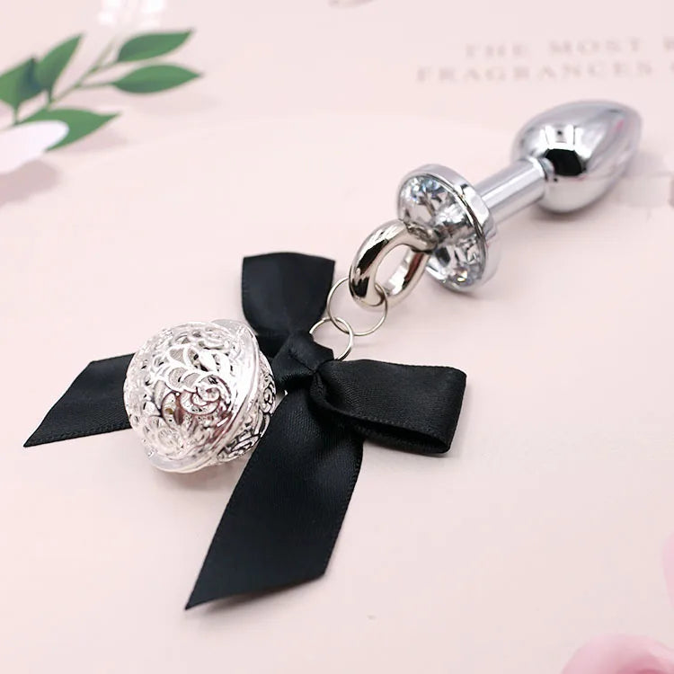 Stainless Steel Bow & Bell Rabbit Anal Plug