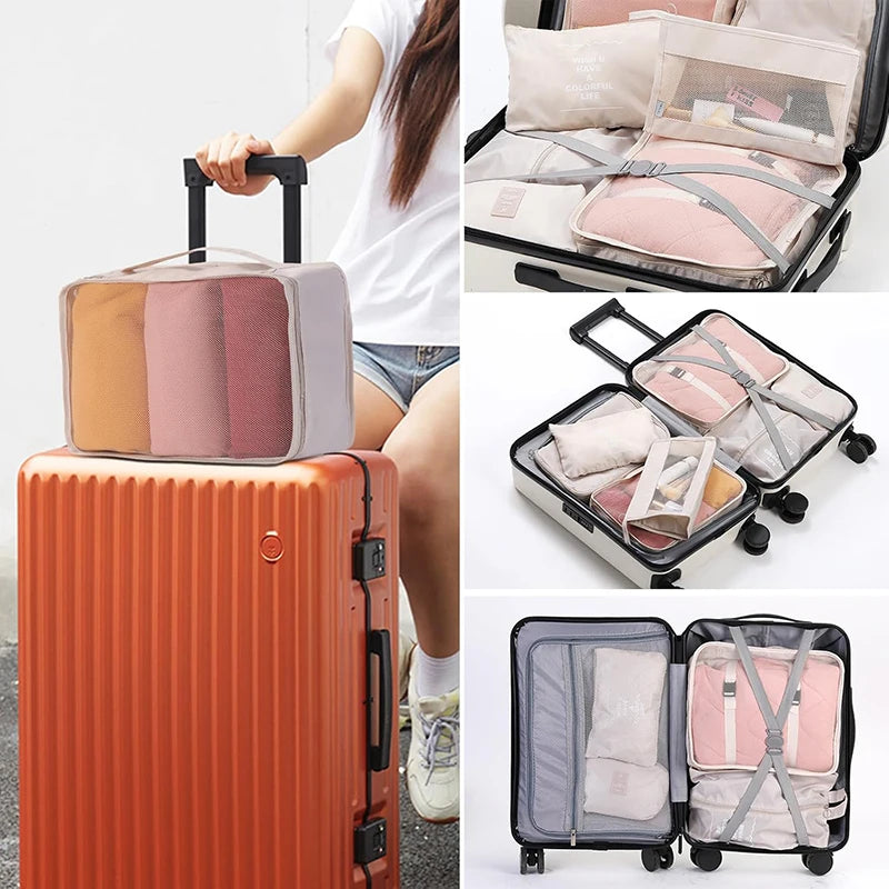8-Piece Waterproof Travel Packing Cube Set