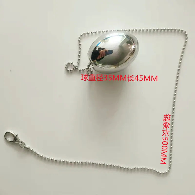 Stainless Steel Anal Plug with Bead Chain