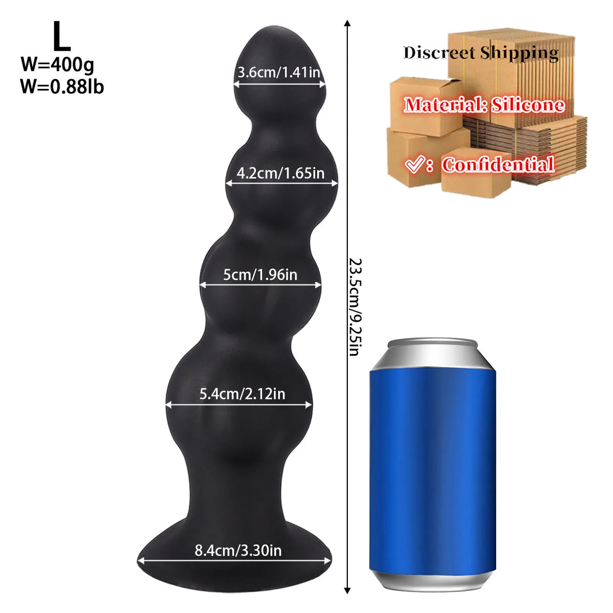 4-Ball Silicone Anal Bead & Plug