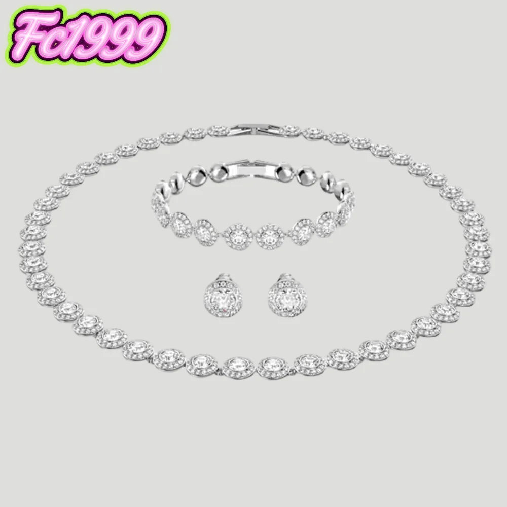 Top selling Round Jewelry Set, Unique Earrings,Bracelet,Necklace, For Daily, Party, And Banquet Decor