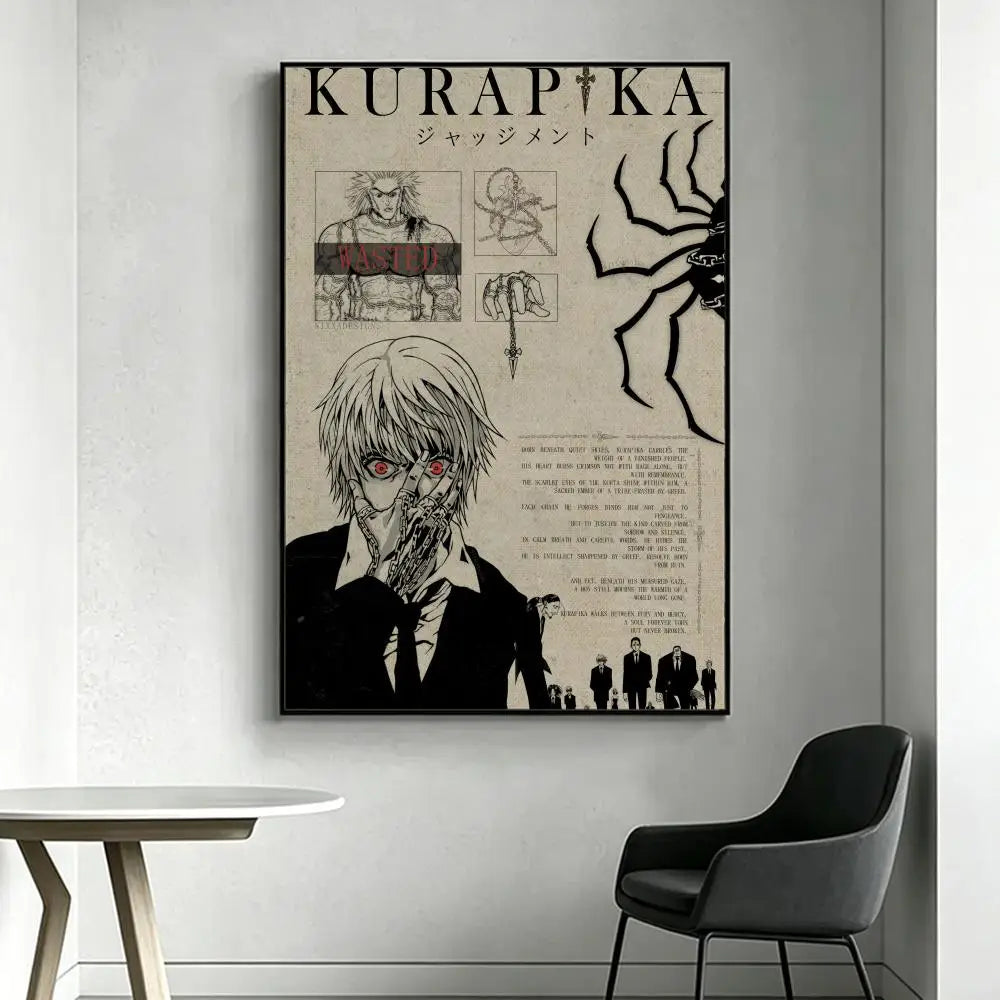 Anime H-Hunter x H-Hunter Poster HD art, waterproof, sticky wall, home decoration (living room, bedroom, bar), aesthetic