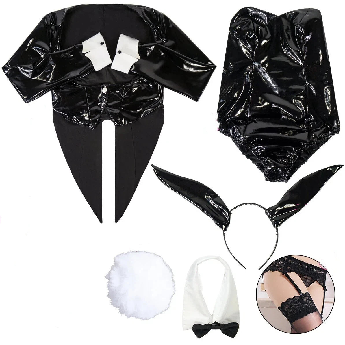 Sexy Bunny Girl Cosplay Set Anime Kitagawa Marin Outfit From My Dress-Up Darling Role Costume with Stockings Party Cosplay Suit