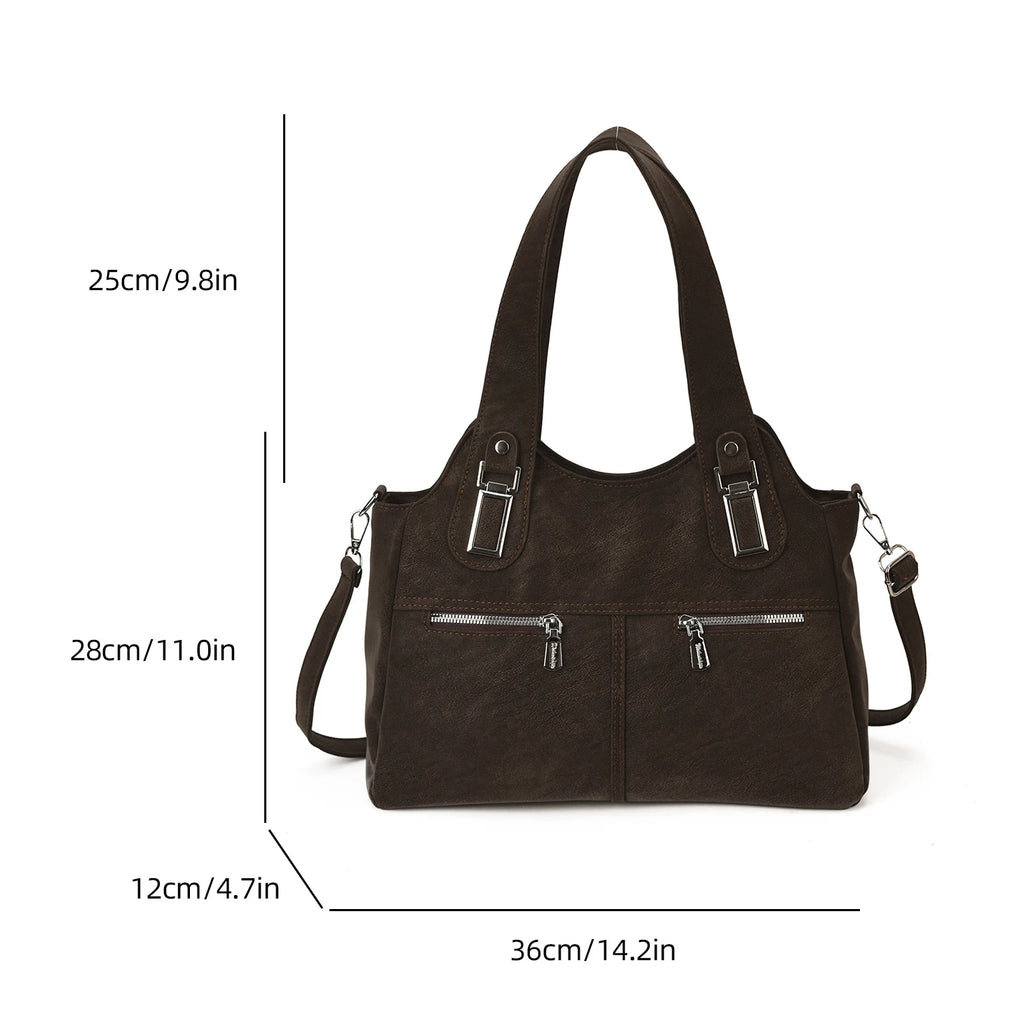 Y2K Washed Motorcycle Shoulder Bag
