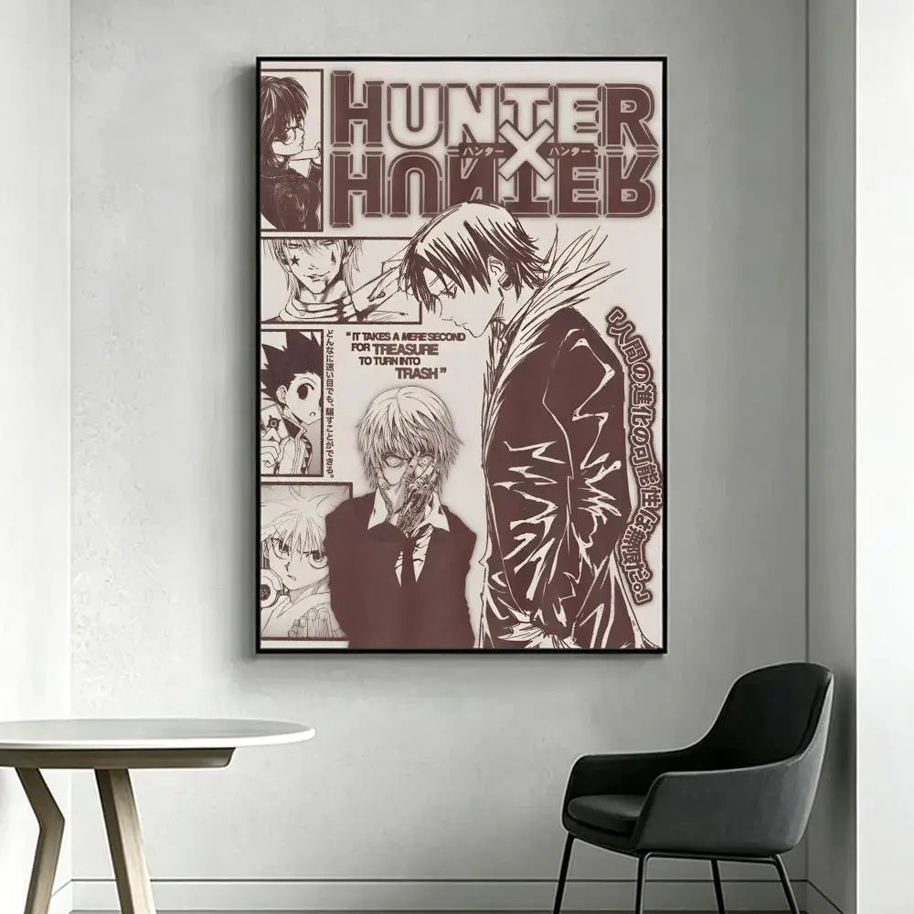 Anime H-Hunter x H-Hunter Poster HD art, waterproof, sticky wall, home decoration (living room, bedroom, bar), aesthetic