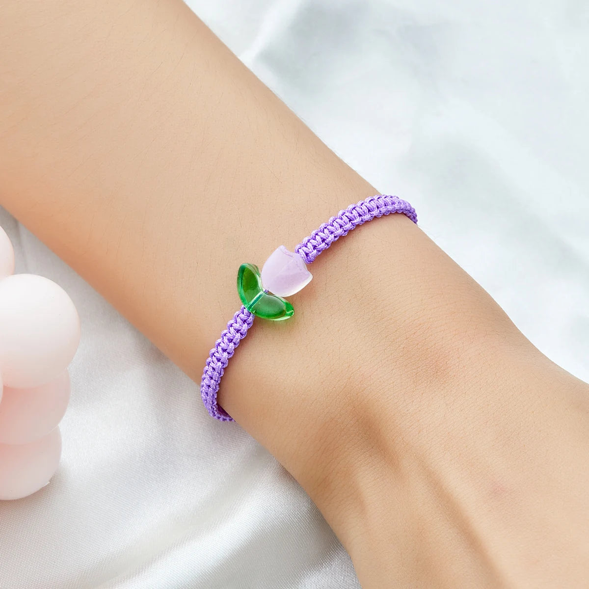 Colorful Flower Friendship Bracelet