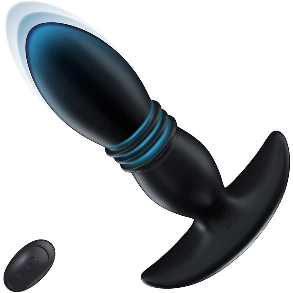 Wireless Remote Telescopic Vibrating Anal Plug