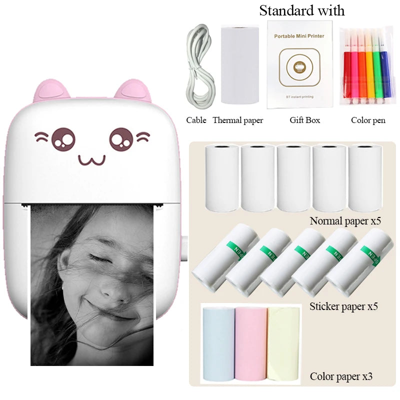 Mini Cat 58 mm Bluetooth Thermal Photo Printer