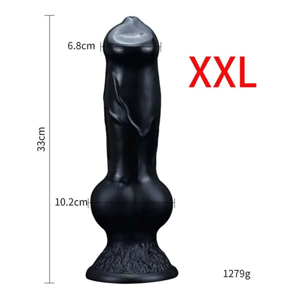 Silicone Animal-Style Dildo – Sizes M–XXL