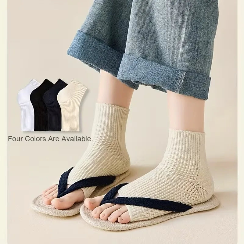 1 Pair Unisex Toeless Socks Summer Thin Toe Socks, Womens Thick Thread Toe Sock, Mens Interesting and Special Flip Flops Sock