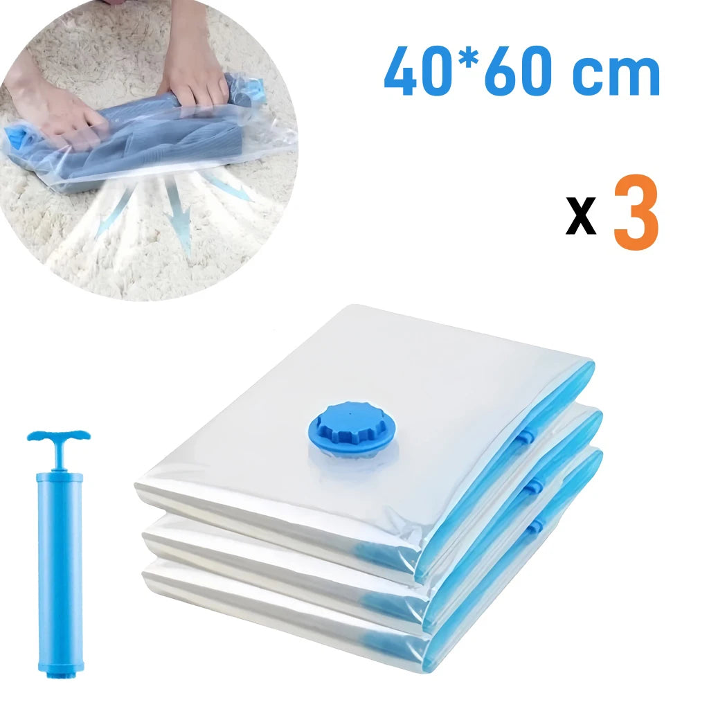 Reusable Vacuum Storage Bags with Hand Pump
