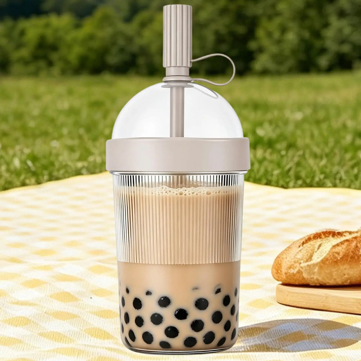 17 oz Reusable Coffee Tumbler with Lid & Straw