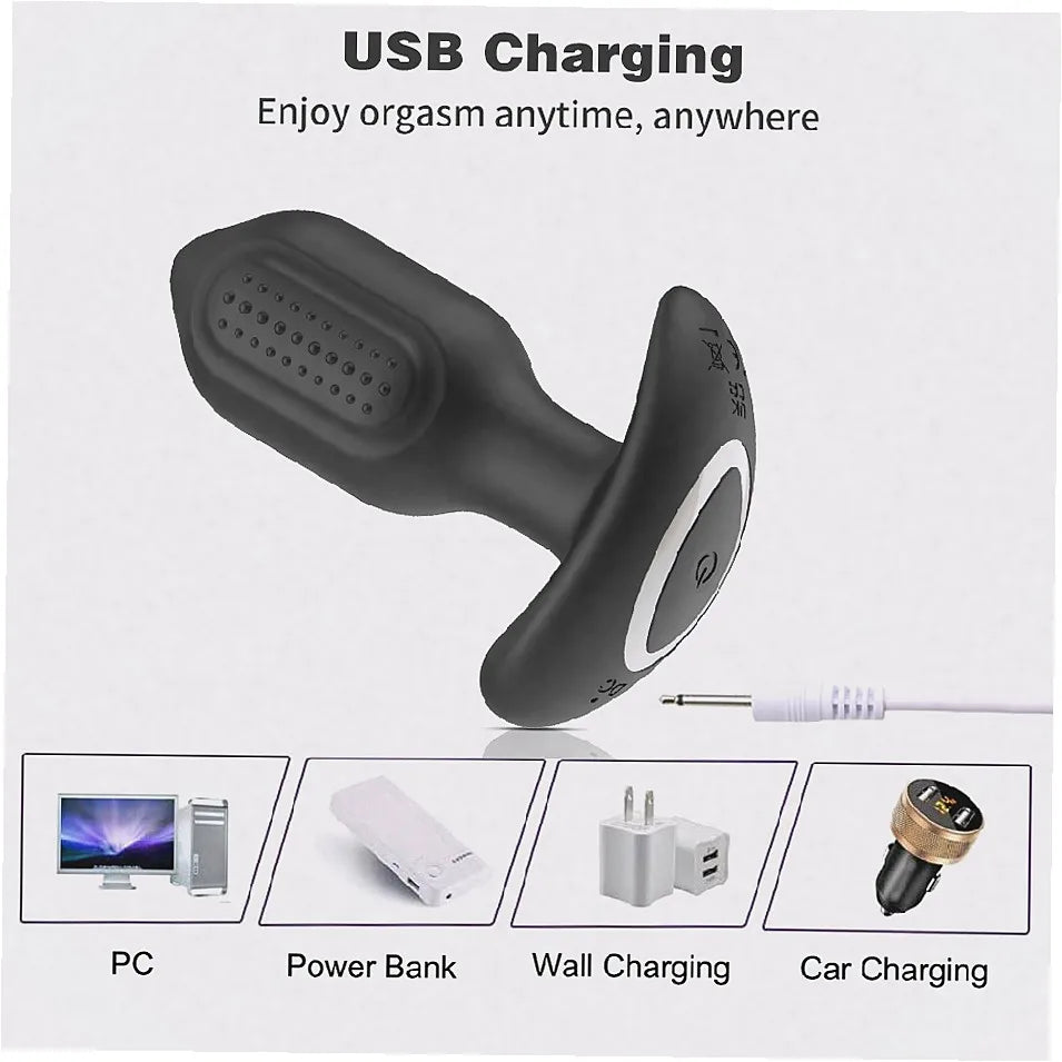 App-Controlled Rotating Vibrating Anal Plug