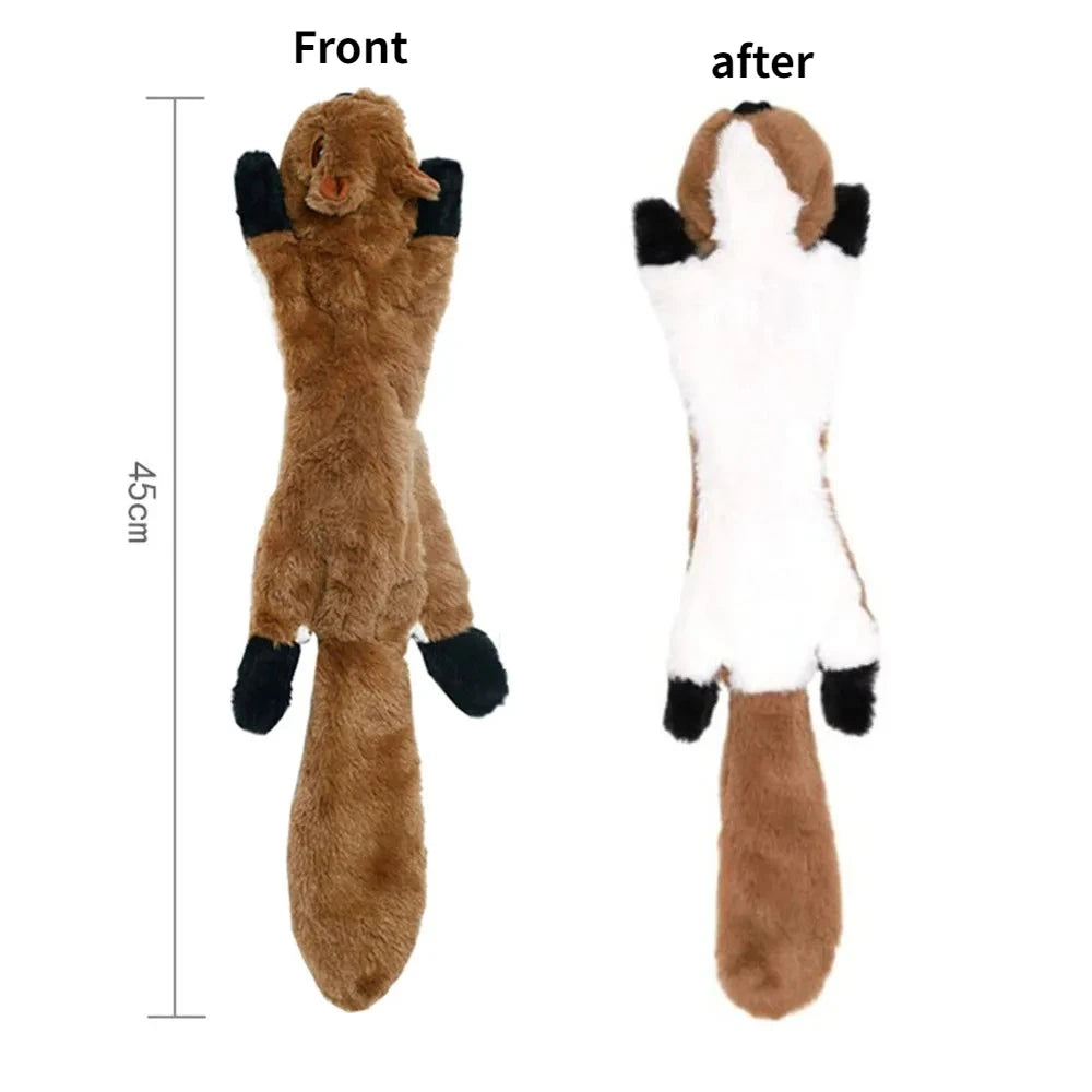 No-Stuffing Animal Squeaky & Crinkle Dog Toy