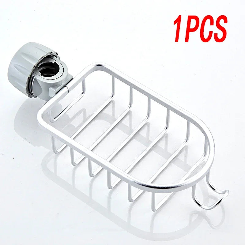 Faucet-Mounted Soap & Shower Storage Rack