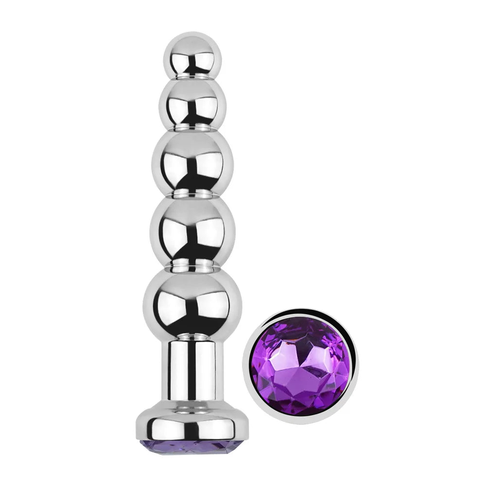 5-Ball Stainless Steel Beaded Anal Plug