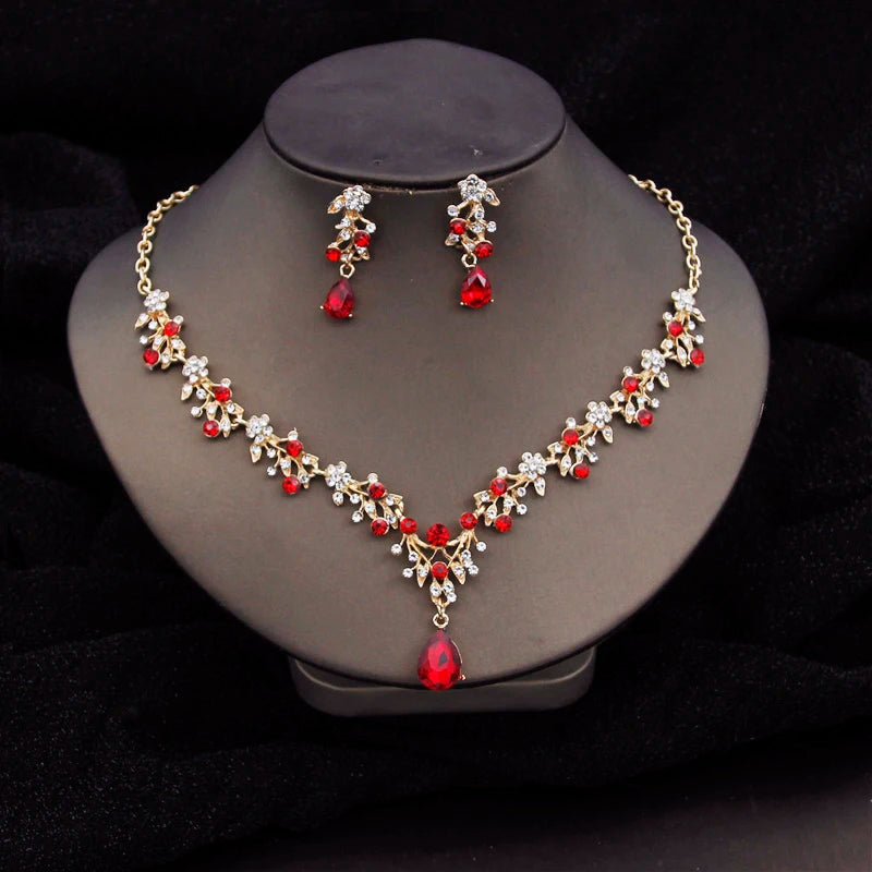 Crystal Choker Necklace & Earring Set
