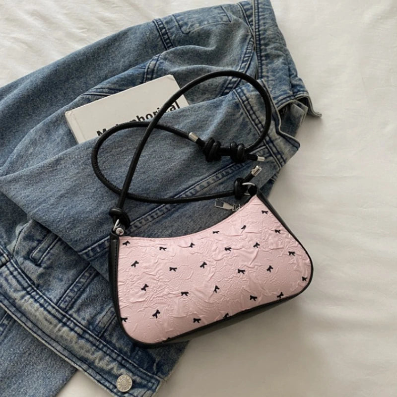 Pink Bow Mini Square Shoulder Bag