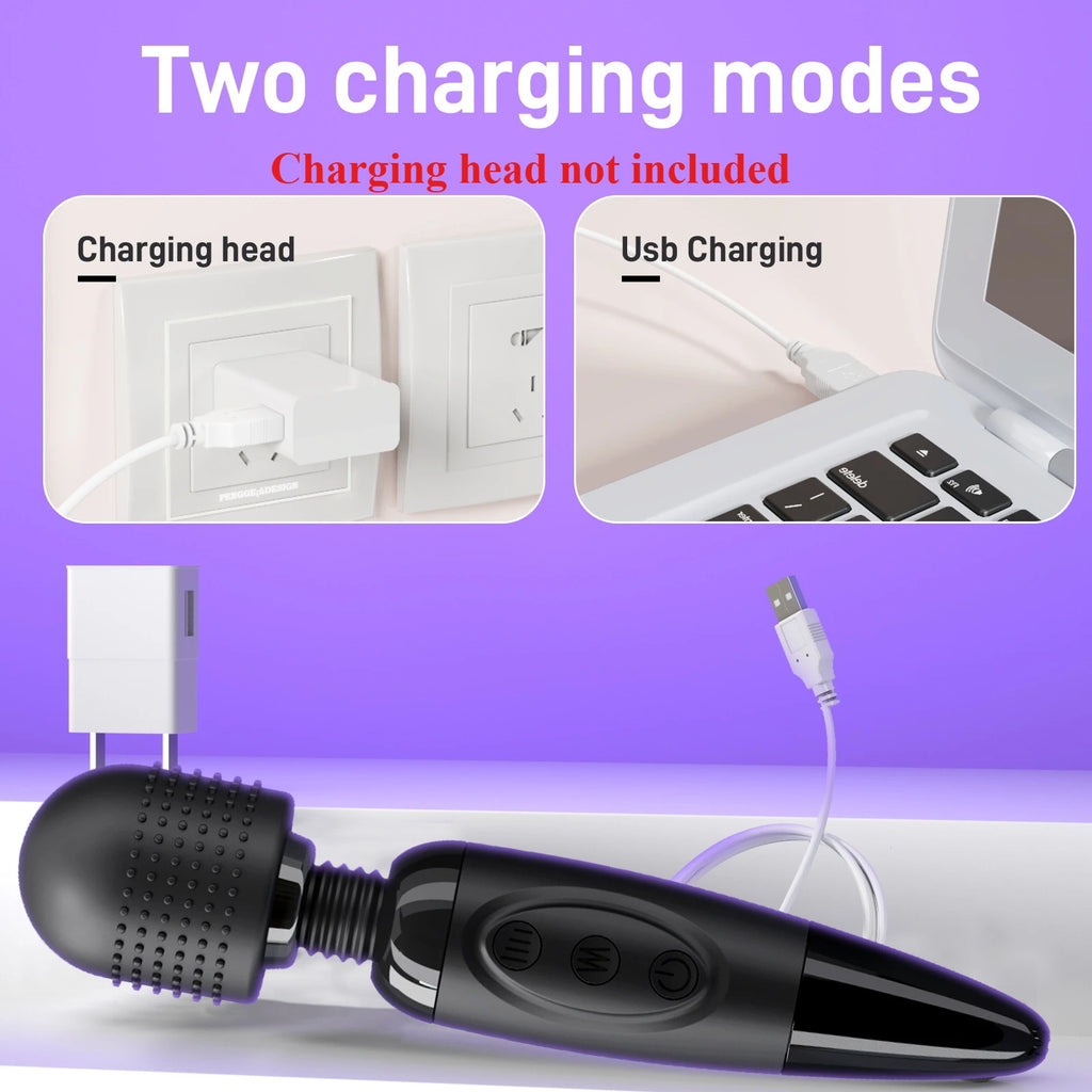 Portable Electric Wand Body Massager – 20 Modes/8 Speeds