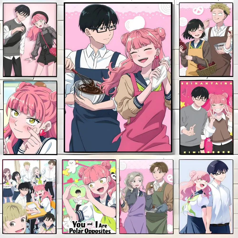 You and I Are Polar Opposites Self-Adhesive Anime Poster
