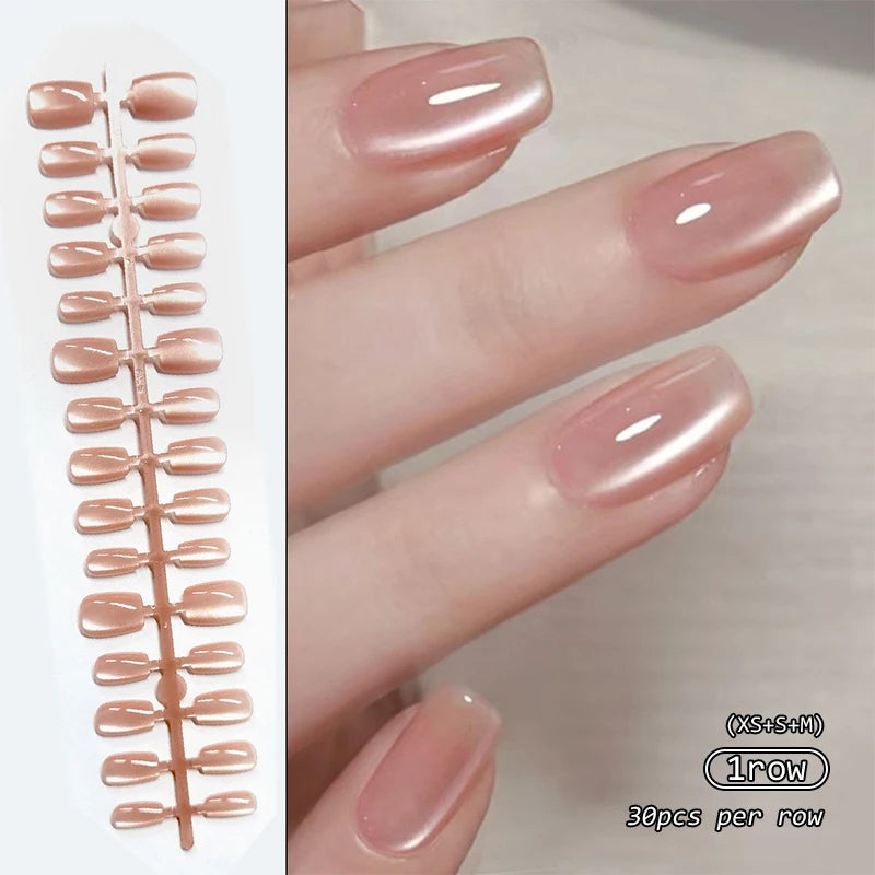 Full-Cover Press-On Nail Tips – 30 Pieces