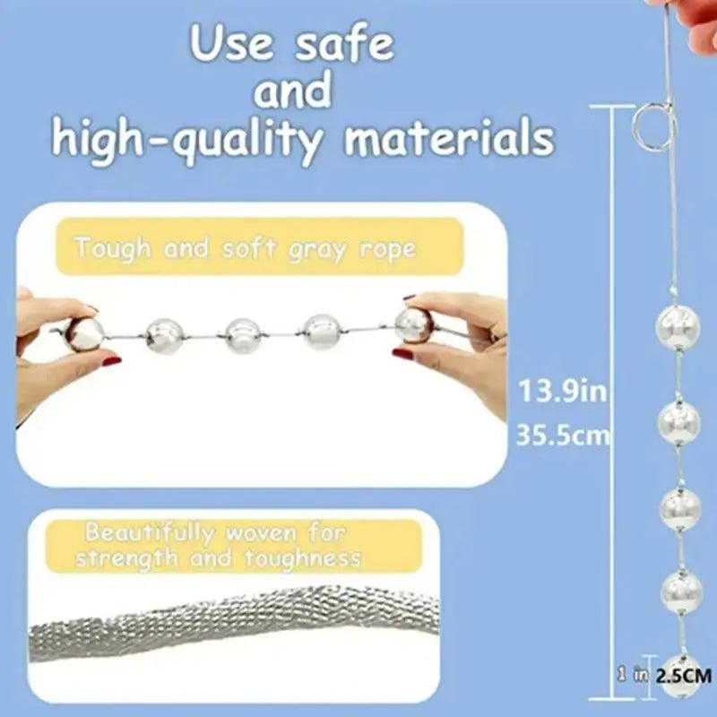Stainless Steel Beaded Anal Plug