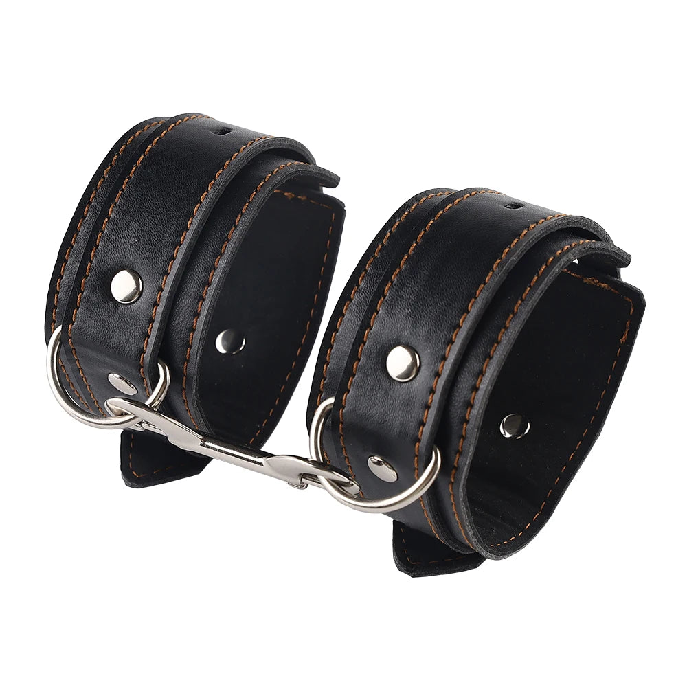 BDSM Cuffs, Anal Hook, Gag & Collar Set