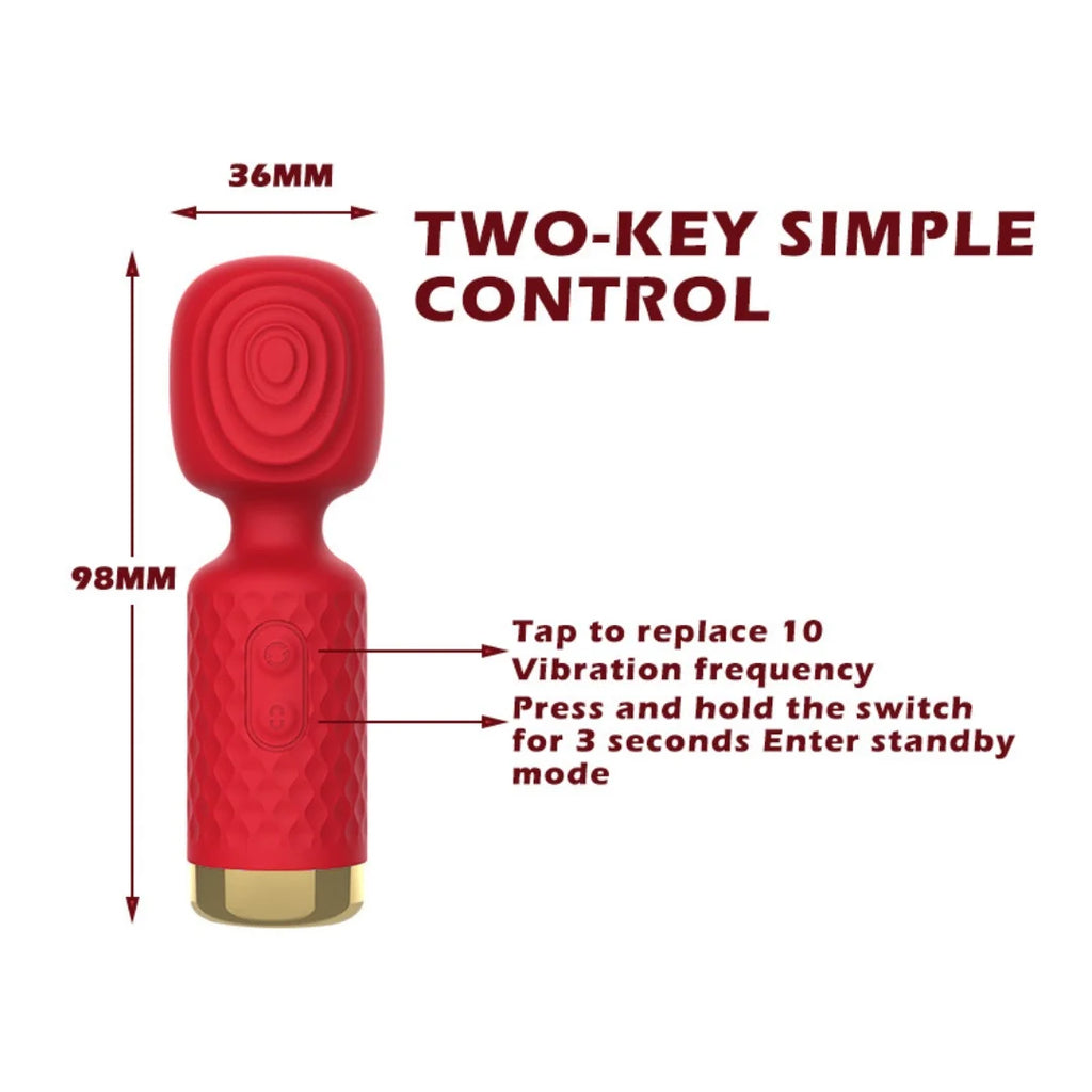 Rechargeable Mini Quiet Wand Vibrator