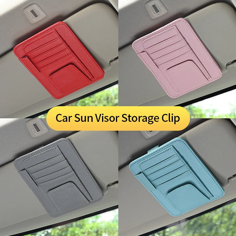 Car Sun Visor Organizer Multi-pocket Interior Accessories For Car Supplies Novelty Abarth 595 Accessories Ioniq 5
