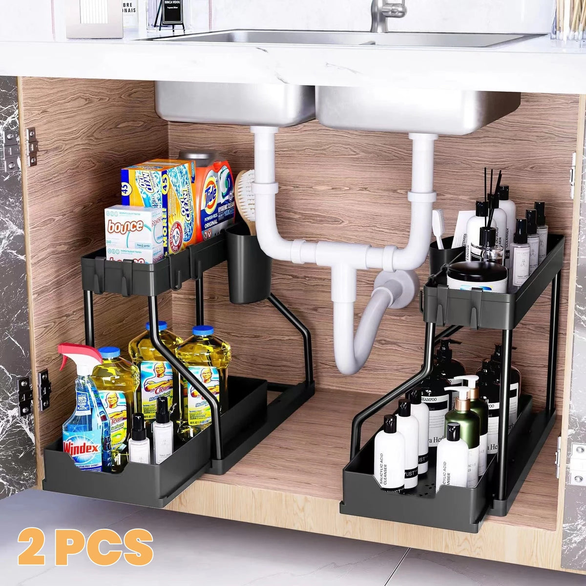 2-Tier Pull-Out Storage Organizer